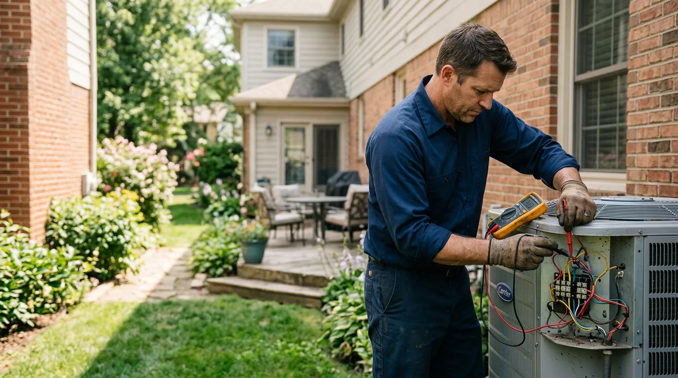 HVAC technician working near Cedar Grove, IN